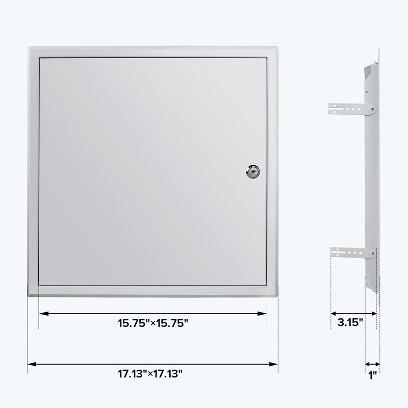Donext Access Panel for Drywall/Ceiling, Wall Hole Cover with Lock and Keys, 16"x16" Metal Access Door, Concealed Service Door for Electrical and Plumbing - Image 2